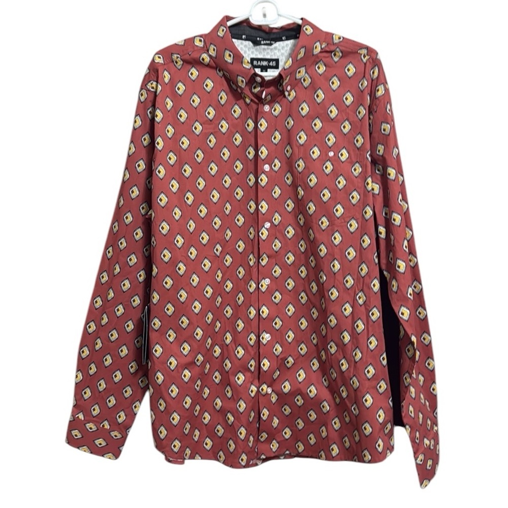 Rank 45 Men's Bootbarn Button Down Longsleeve Caballo Aztec Western Shirt